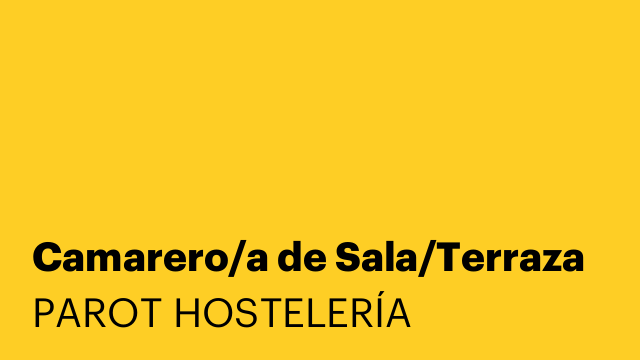 Camarero/a de Sala/Terraza