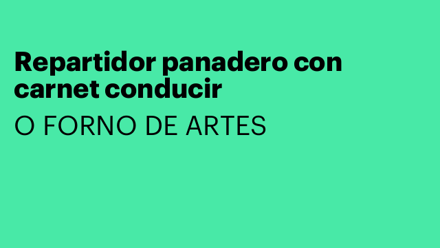 Repartidor panadero con carnet conducir