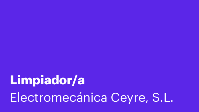 Limpiador/a