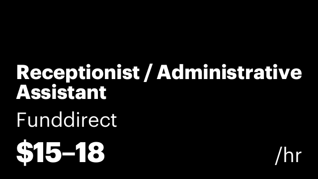 Receptionist / Administrative Assistant