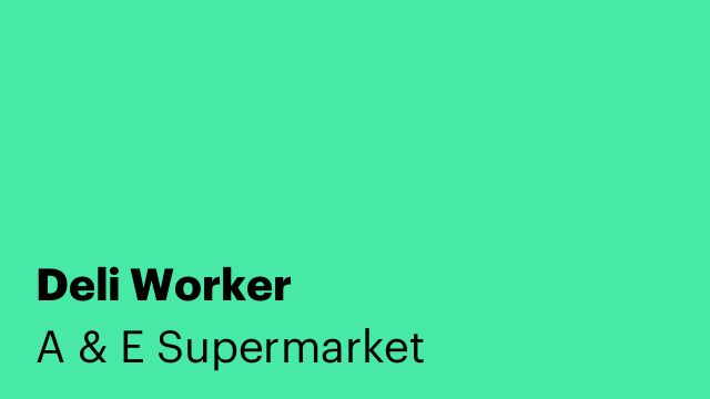 Deli Worker