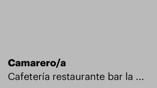 Camarero/a