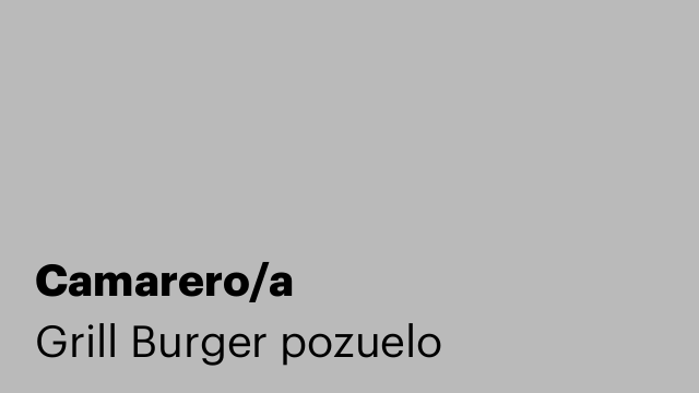 Camarero/a