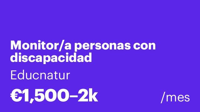 Monitor/a personas con discapacidad