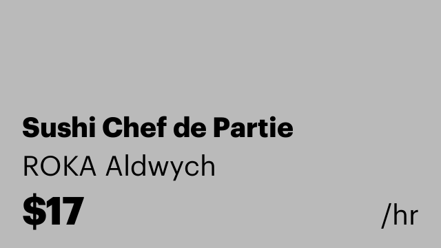 Sushi Chef de Partie