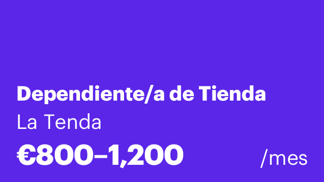 Dependiente/a de Tienda
