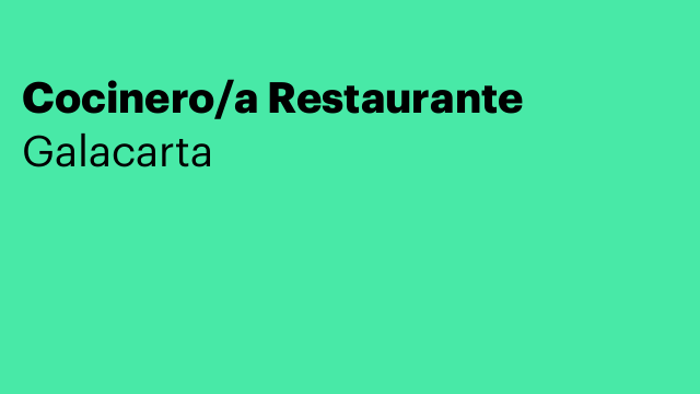 Cocinero/a Restaurante