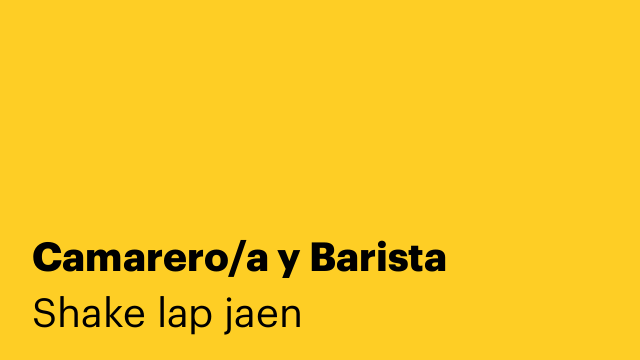 Camarero/a y Barista