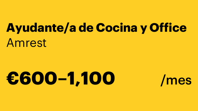 Ayudante/a de Cocina y Office