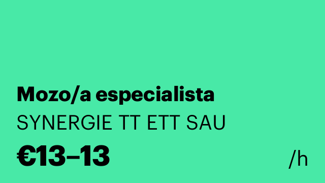 Mozo/a especialista