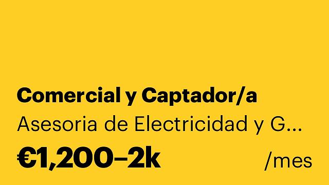 Comercial y Captador/a