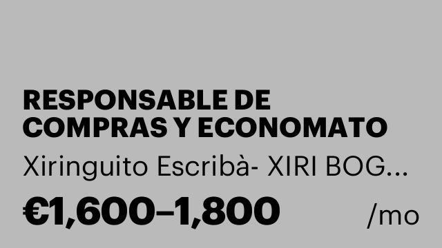RESPONSABLE DE COMPRAS Y ECONOMATO