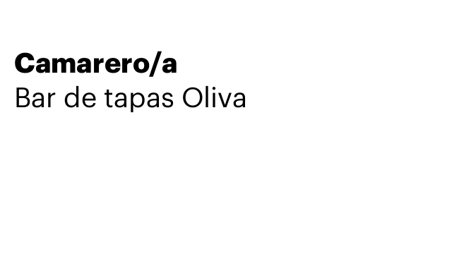 Camarero/a