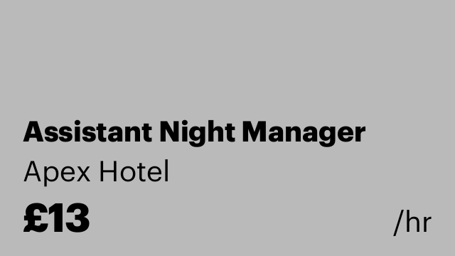 Assistant Night Manager