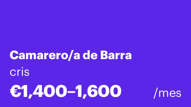 Camarero/a de Barra