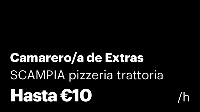 Camarero/a de Extras