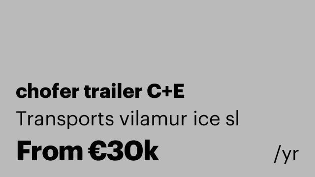 chofer trailer C+E