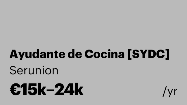 Ayudante de Cocina [SYDC]