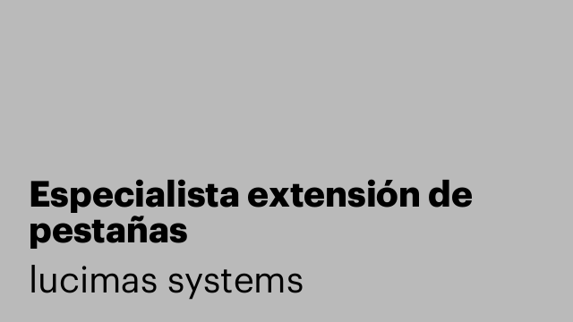 Especialista extensión de pestañas