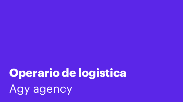 Operario de logistica