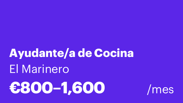 Ayudante/a de Cocina