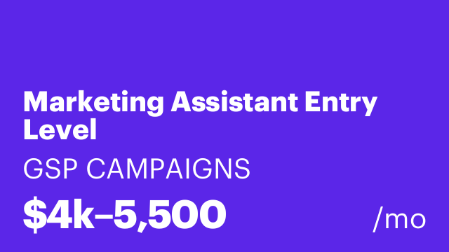 Marketing Assistant Entry Level