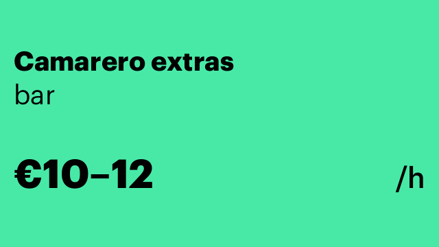 Camarero extras