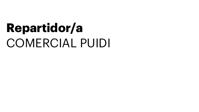 Repartidor/a