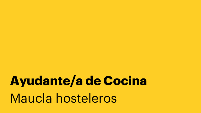 Ayudante/a de Cocina