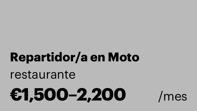 Repartidor/a en Moto
