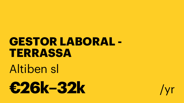 GESTOR LABORAL - TERRASSA
