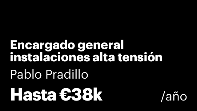 Encargado general instalaciones alta tensión