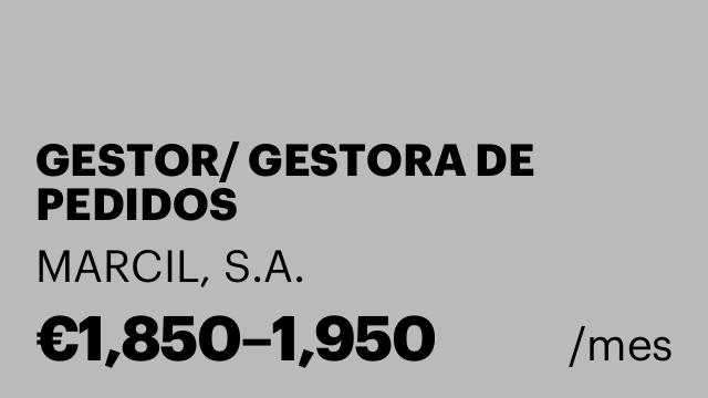 GESTOR/ GESTORA DE PEDIDOS