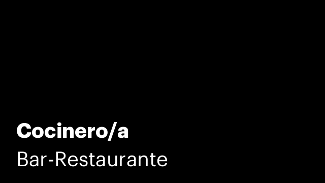 Cocinero/a