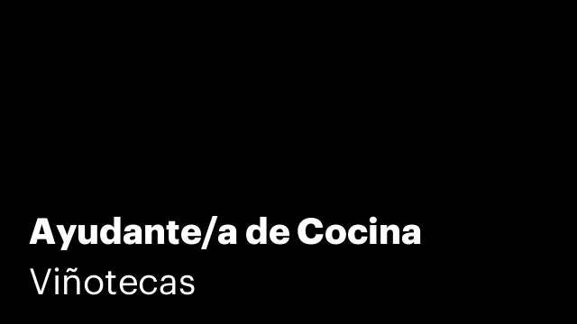 Ayudante/a de Cocina