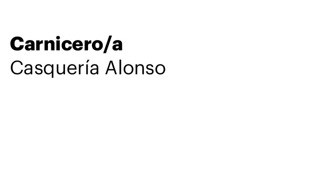 Carnicero/a