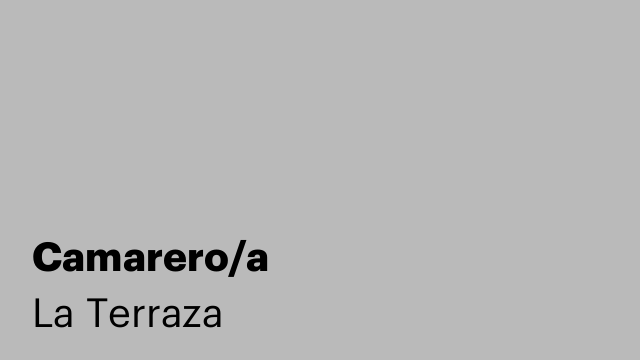 Camarero/a