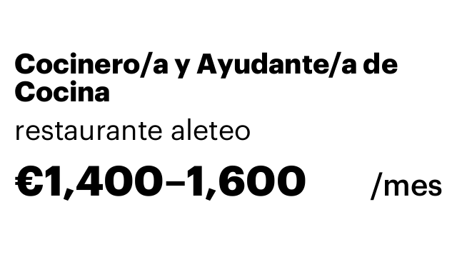 Cocinero/a y Ayudante/a de Cocina