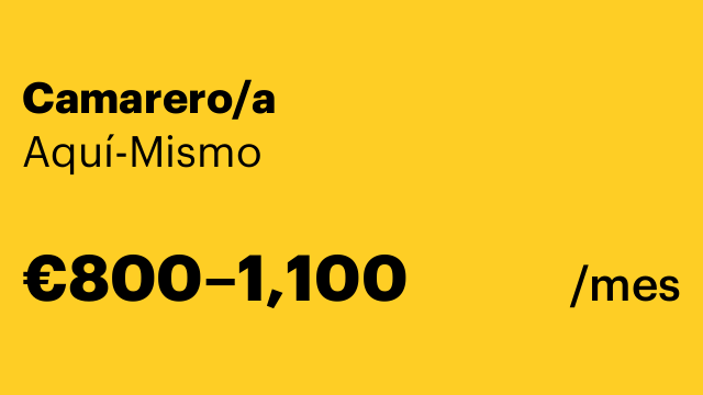 Camarero/a