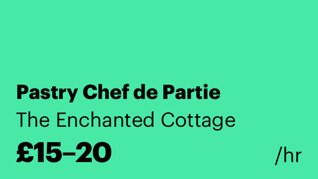 Pastry Chef de Partie