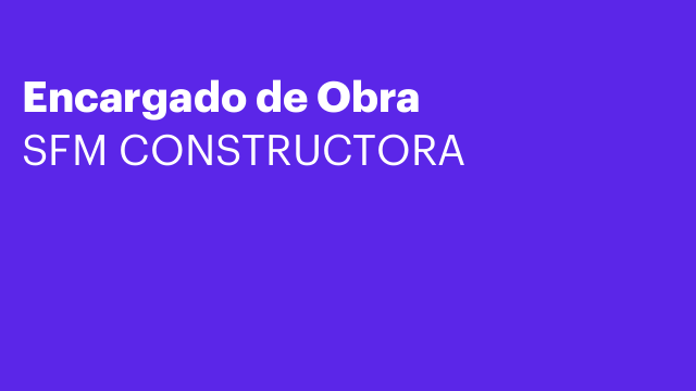 Encargado de Obra