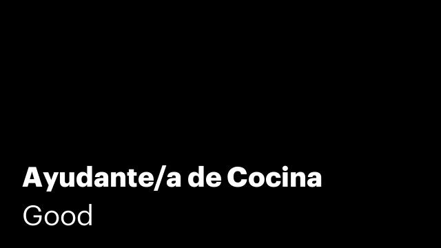 Ayudante/a de Cocina