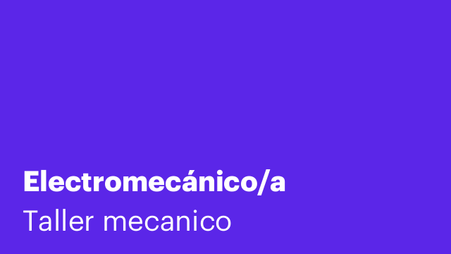 Electromecánico/a