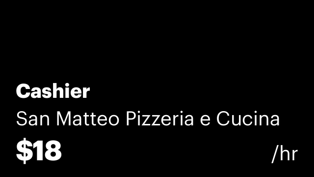 Cashier