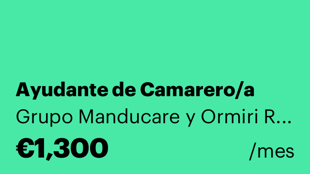 Ayudante de Camarero/a