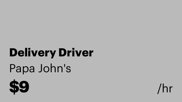Delivery Driver