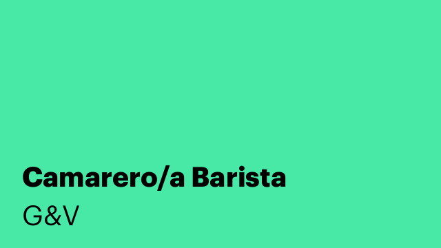 Camarero/a Barista