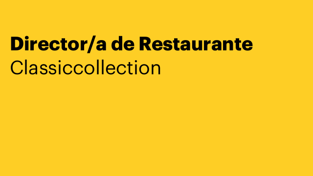 Director/a de Restaurante