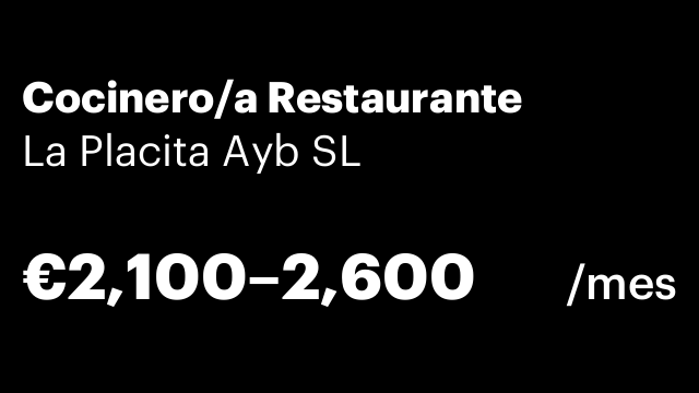 Cocinero/a Restaurante