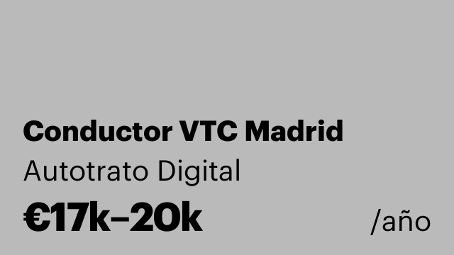 Conductor VTC Madrid